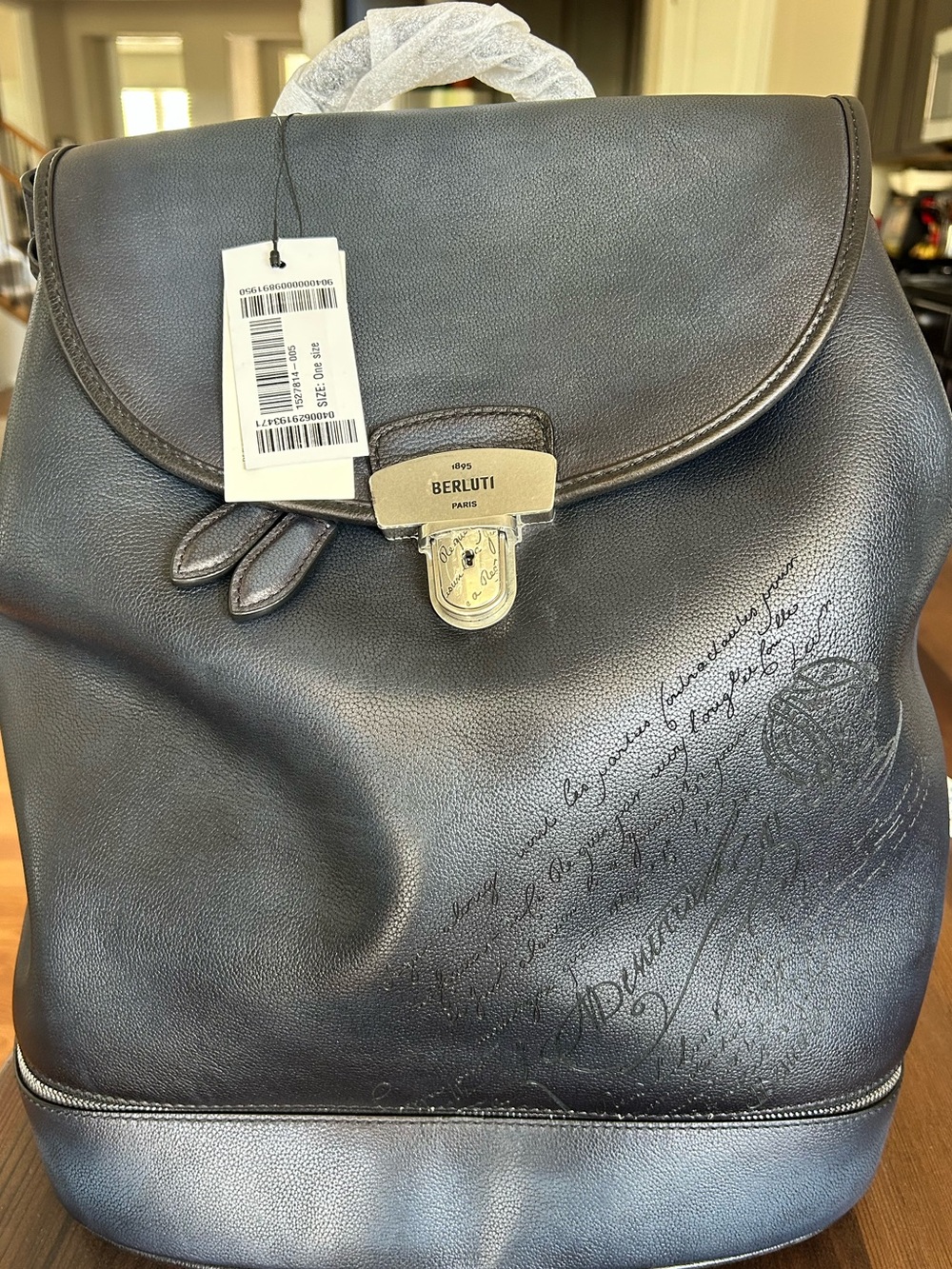 NWT Berluti Escape Scritto Venezia Softy Leather Backpack